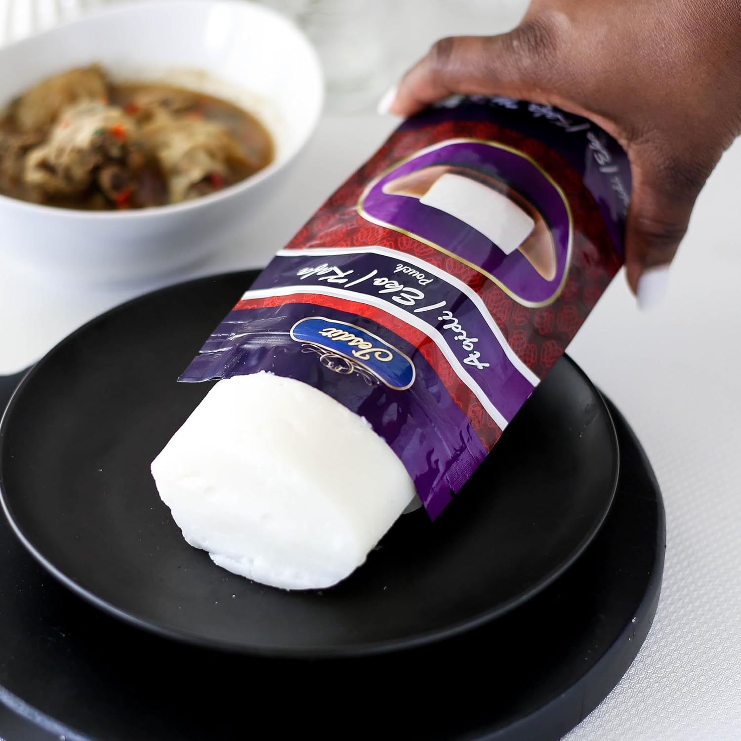 Set agidi served from Jesdit pouch